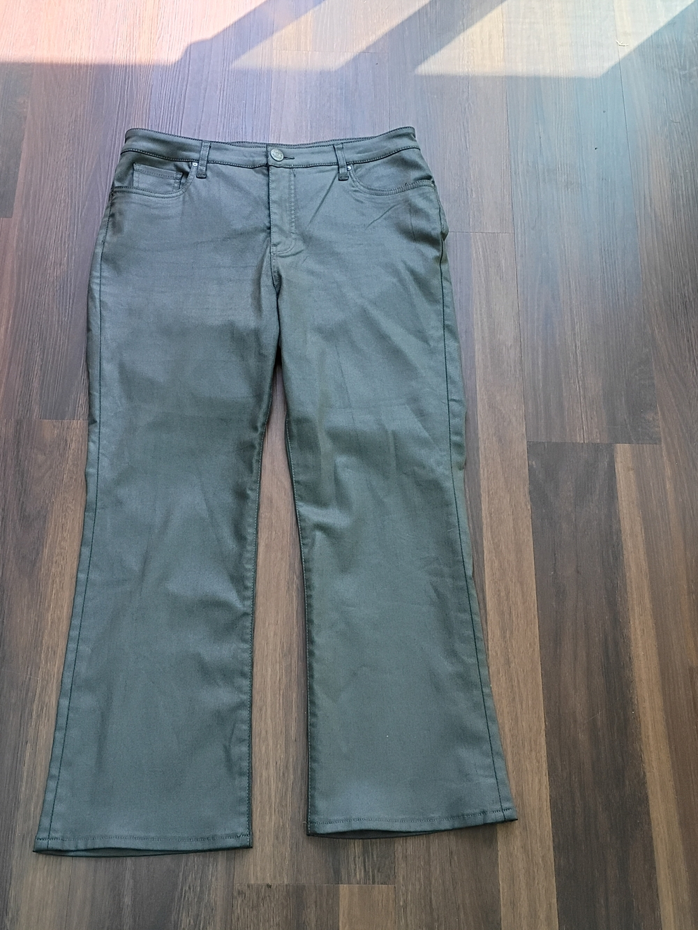 KUT From The Kloth Jeans Kelsey High - Rise Gray Flared Fab Ab Women's Size 14